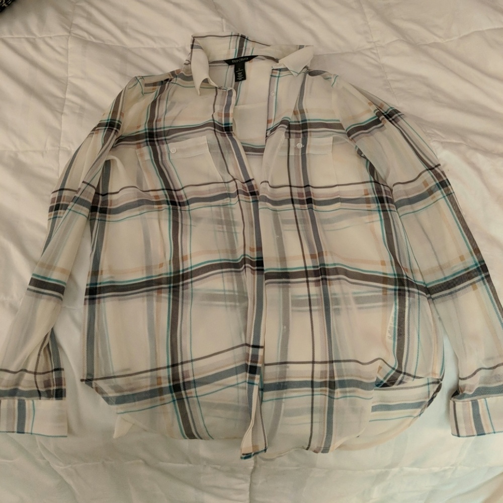 White button up long sleeve